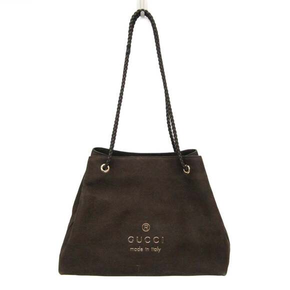 GUCCI Handbags - Gucci 419689 Women's Leather Tote Bag Dark Brown